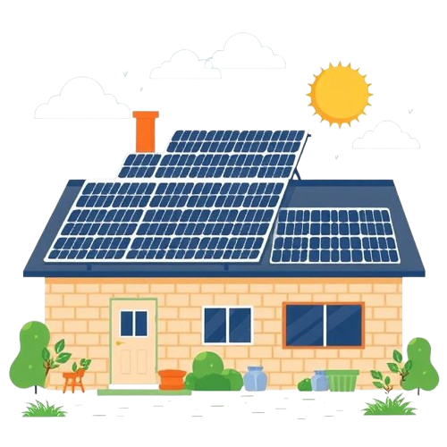 Solar panel savings illustration